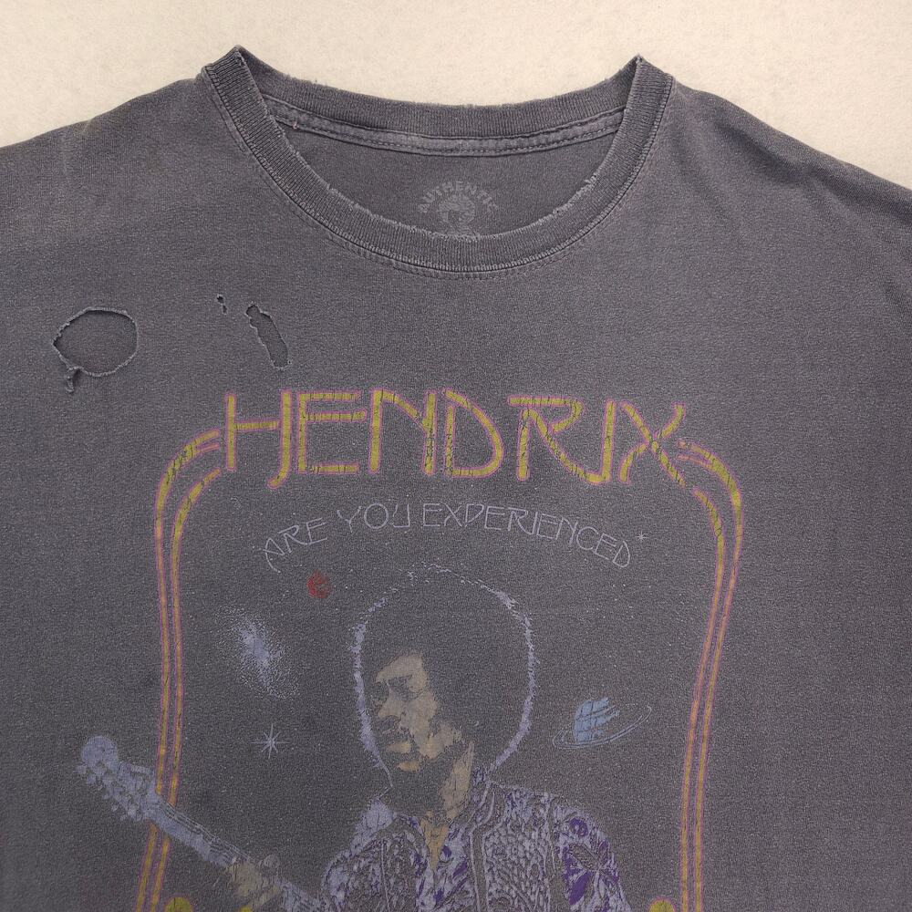 Jimi Hendrix Band Crew Neck Short Sleeve Graphic T Shirt Mens Size 2XL Blue